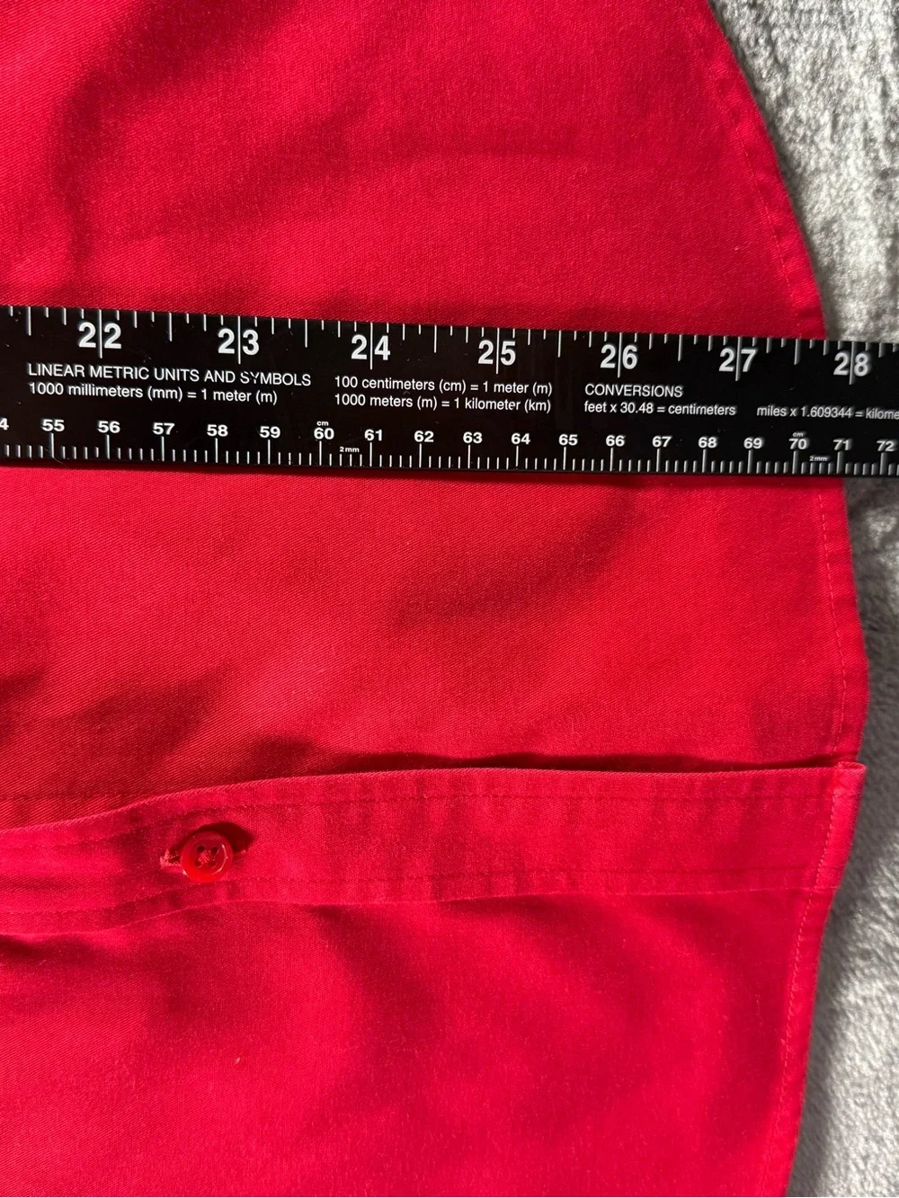 Port Authority Women’s Size M Red Long Sleeve Button-Up Shirt - Team Conquer